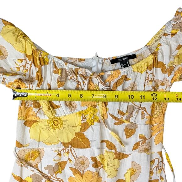 Forever 21 Yellow Floral Sundress | Women's S - Picture 4 of 7